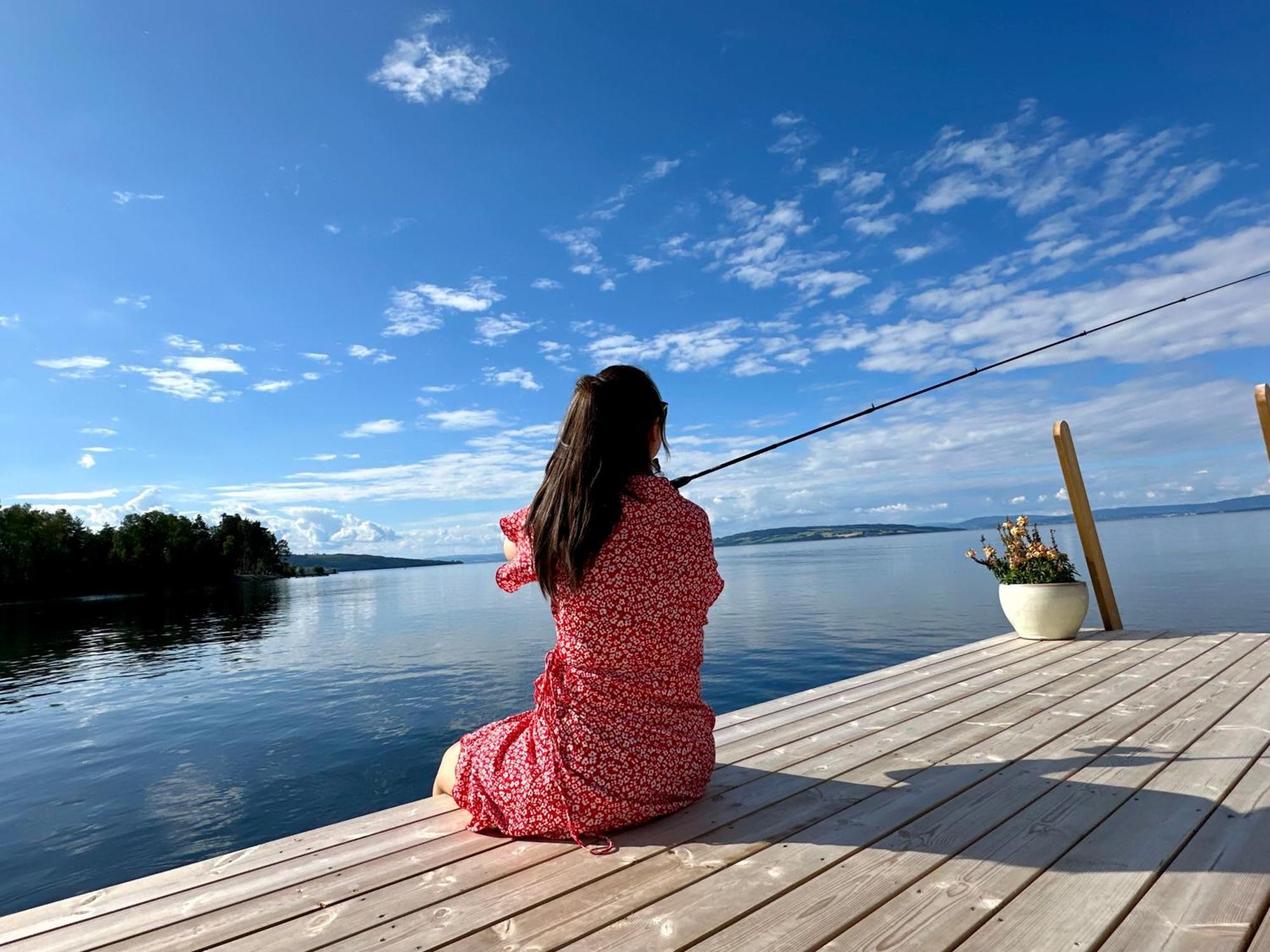 Idylliske Evjua Ved Mjosa Hotel Skreia Kültér fotó